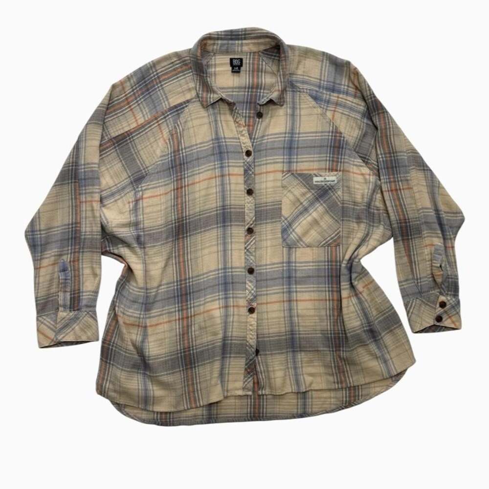 BDG Men's Grey and Blue Shirt